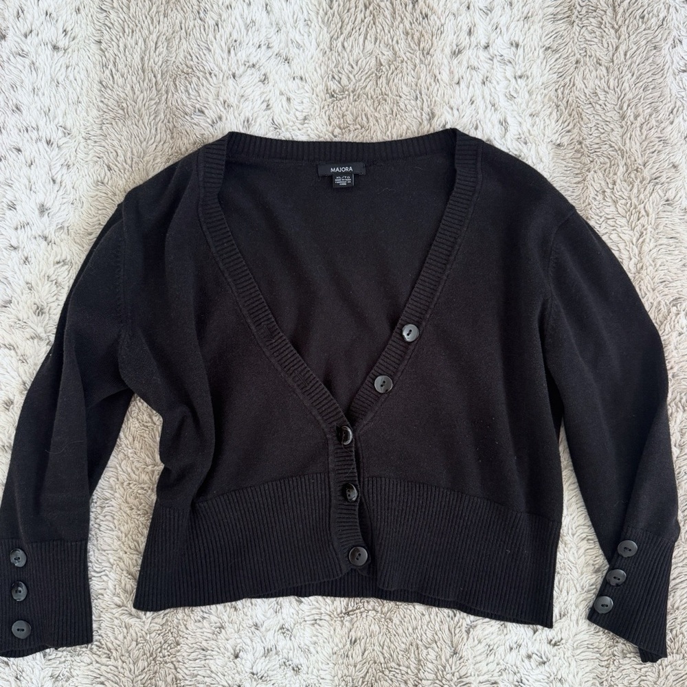 Madewell Black Button-Up Cardigan